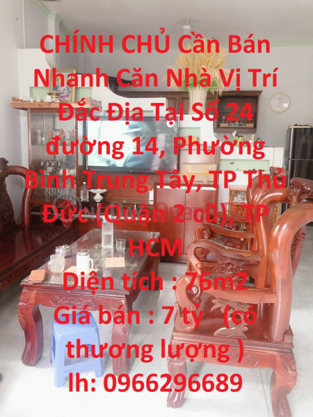 GENUINE FOR SALE Fast House with Prime Location In Thu Duc City- HCM City Sales Listings