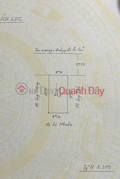 Land on Dong Thien - Thien Loi street, 42m, 4.4m wide, Price 4.1 billion Sales Listings