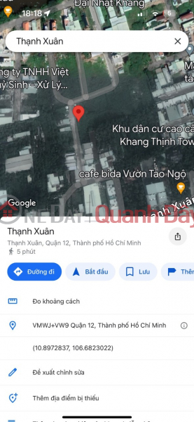 Property Search Vietnam | OneDay | Nhà ở | Niêm yết bán, cần bán đất phường thạnh xuân quận 12 .đất khu dân cư thuận tiện gia thông