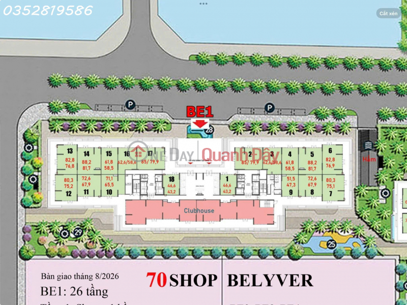 CHÍNH CHỦ CHO THUÊ SHOP CHÂN ĐẾ BEVERLY - MẶT SẢNH TÒA BE1– VINHOMES OCEAN PARK 1 Niêm yết cho thuê