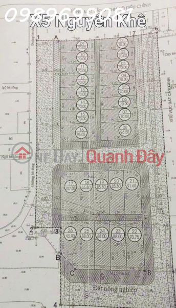 Selling subdivided land, auctioned land X5 Nguyen Khe commune, Dong Anh district - Close to the canal near National Highway 3 Vietnam Sales | đ 8 Billion