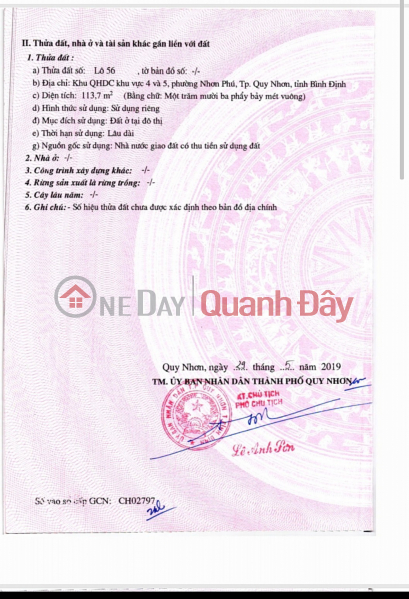 Property Search Vietnam | OneDay | Residential | Sales Listings | OWNER LAND - FOR SALE LOT OF LAND Quy Nhon City - Binh Dinh