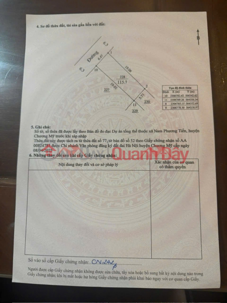 đ 10 triệu CHÍNH CHỦ CẦN BÁN LÔ ĐẤT 115,7M TẠI XUÂN MAI-CHƯƠNG MỸ-HÀ NỘI