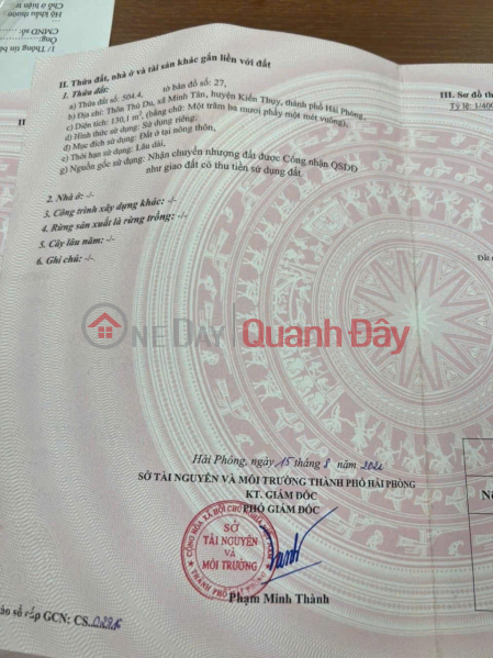 130m² plot of land on the central asphalt road of Thu Du - Minh Tan, price only 2.1x billion! ZALO 0567 222 555 | Vietnam Sales đ 2.18 Billion