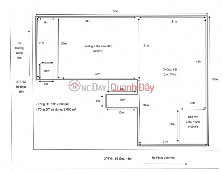 Giảm sâu, Tổ hợp Biệt thự + Kho xưởng - Xuân Thới Thượng - Quận Hóc Môn Niêm yết bán