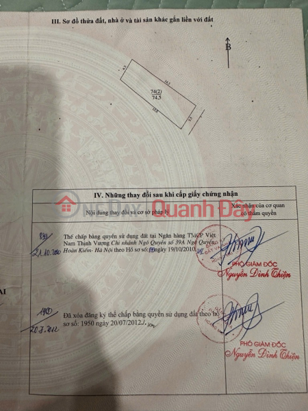 Dinh Cong Thuong super profitable investment 75m only 11.8 billion, diamond location, continuous cash flow Sales Listings