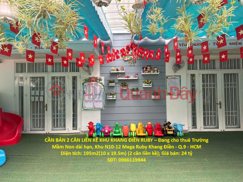 FOR SALE: 2 ADJOINING HOUSES IN KHANG DIEN RUBY AREA – Currently leased long-term to a kindergarten. _0