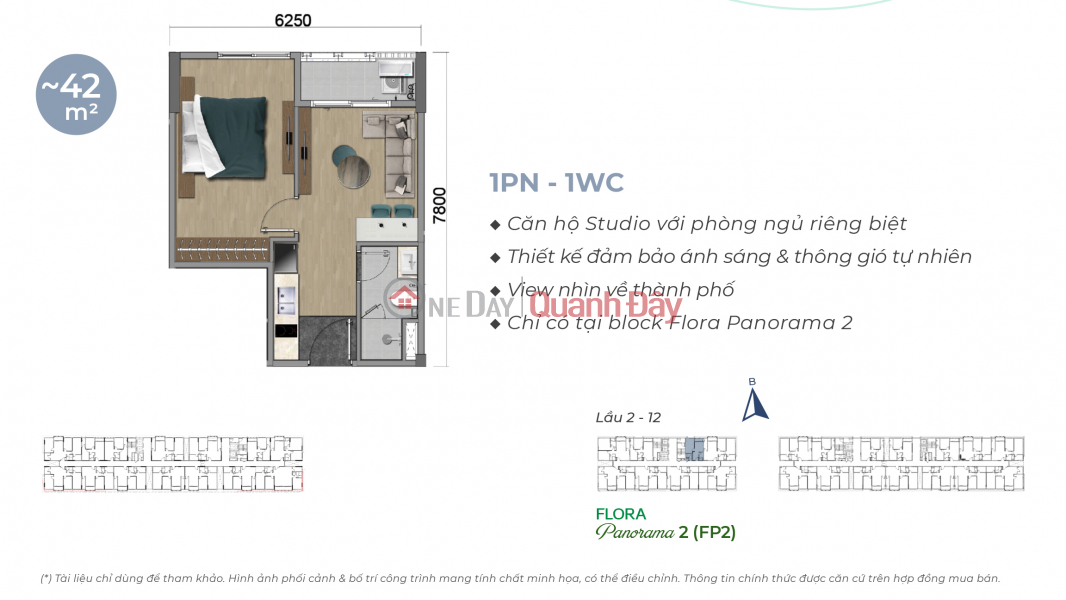 Cần bán căn hộ cao cấp Panorama 1PN1WC siêu hiếm #2ty55 Lh:0919960689(Thủy) Niêm yết bán