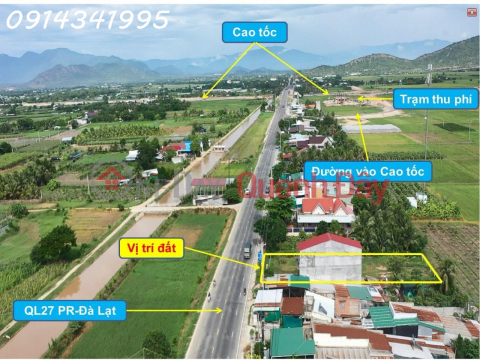 Mặt QL27 (PR - Đà Lạt); 200m tới cao tốc, DT 20x50m, sân bay Thành Sơn 5km, cách biển 12Km _0