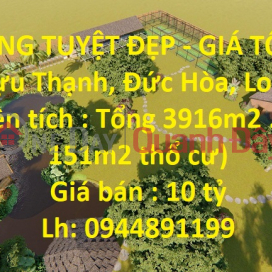 CẦN BÁN NHANH ĐẤT NGHỈ DƯỠNG TUYỆT ĐẸP - GIÁ TỐT Tại Xã Hựu Thạnh, Đức Hòa, Long An _0