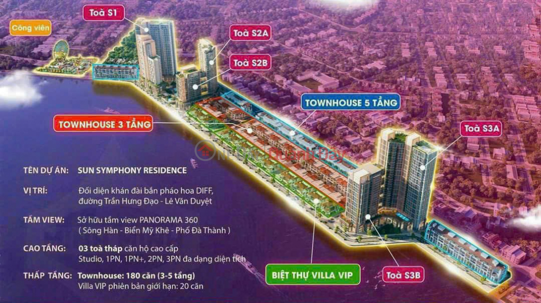 2 bedrooms facing Han River, fireworks display stand, Vietnam, Sales, đ 7.5 Billion