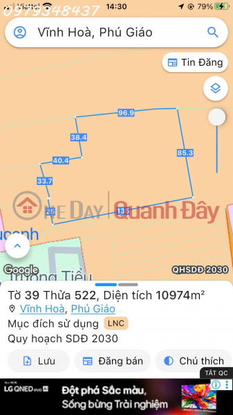 đ 14 tỷ, Bán Đất + Nhà Cấp 4 Đẹp Tại Xã Vĩnh Hòa – Khu Vực Phú Giáo (Cũ),Tp.Hcm