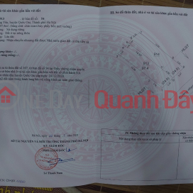 The homeowner needs to sell a plot of land in Dong Yen commune, Quoc Oai district, Hanoi, with a radius of one hundred meters and full road amenities _0