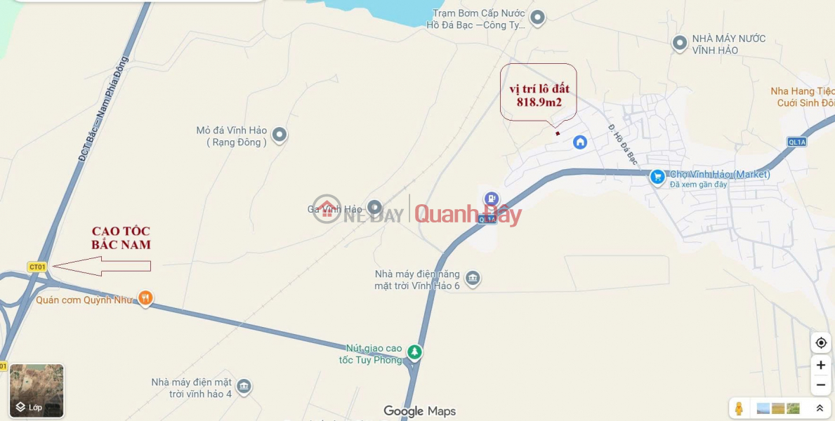 ĐẦU TƯ SINH LỜI - CHÍNH CHỦ CẦN BÁN ĐẤT Tại Xã Vĩnh Hảo, huyện Tuy Phong, tỉnh Bình Thuận Việt Nam, Bán, đ 1,7 tỷ