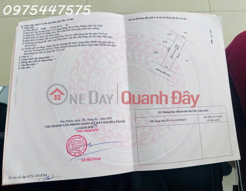 Bán đất đường 21, Trường Đông, Hoà Thành, Tây Ninh _0