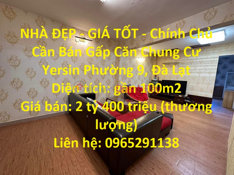 BEAUTIFUL HOUSE - GOOD PRICE - Owner Needs to Sell Urgently Yersin Apartment, Ward 9, Da Lat Sales Listings
