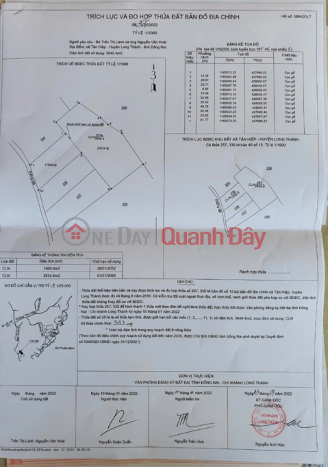 CHÍNH CHỦ Cần Bán Nhanh Đất Tại Xã Tân Hiệp, Huyện Long Thành, Đồng Nai _0