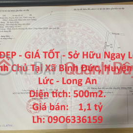BEAUTIFUL LAND - GOOD PRICE - Immediately Own a Land Lot by Owner in Binh Duc Commune, Ben Luc District - Long An _0