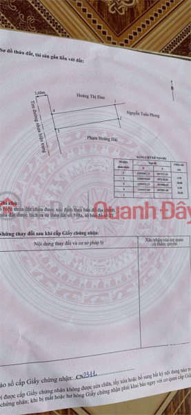 2.0x billion 93.1m2 Road frontage 401 Vu Vi - Minh Tan - Kien Thuy Zalo 0567222555 Sales Listings