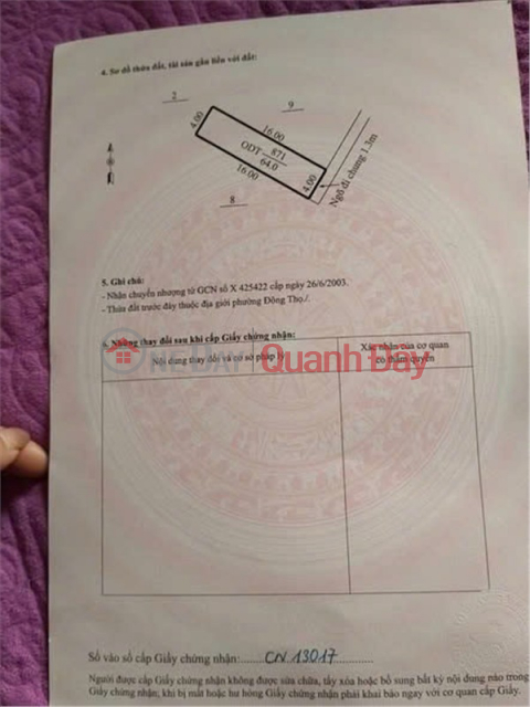 HOT HOT – OWNER NEEDS TO SELL LAND PLOT No. 03\/108 Dong Tac (Ket Street),Dong Tho Ward, Thanh Hoa City, Thanh Hoa Province _0