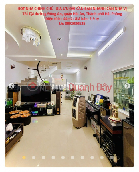 HOT DEAL! OWNER SELLING - SPECIAL PRICE! HOUSE FOR SALE QUICKLY IN HAI AN DISTRICT, HAI PHONG CITY. Sales Listings