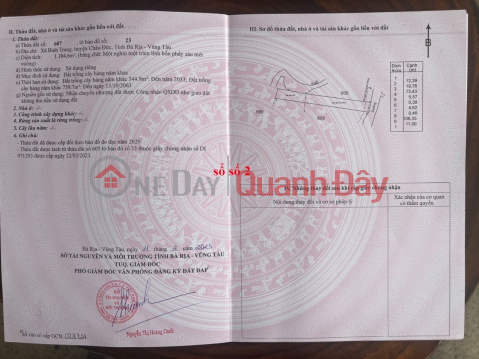 OWNER SELLS GARDEN LAND IN BINH TRUNG COMMUNE, CHAU DUC, BRVT _0