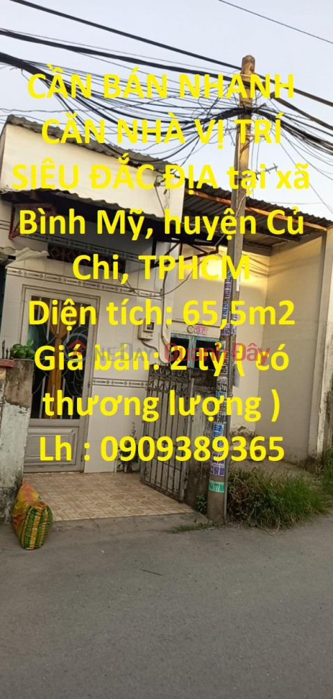 HOUSE FOR QUICK SELL SUPER LOCATION in Cu Chi district, HCMC _0