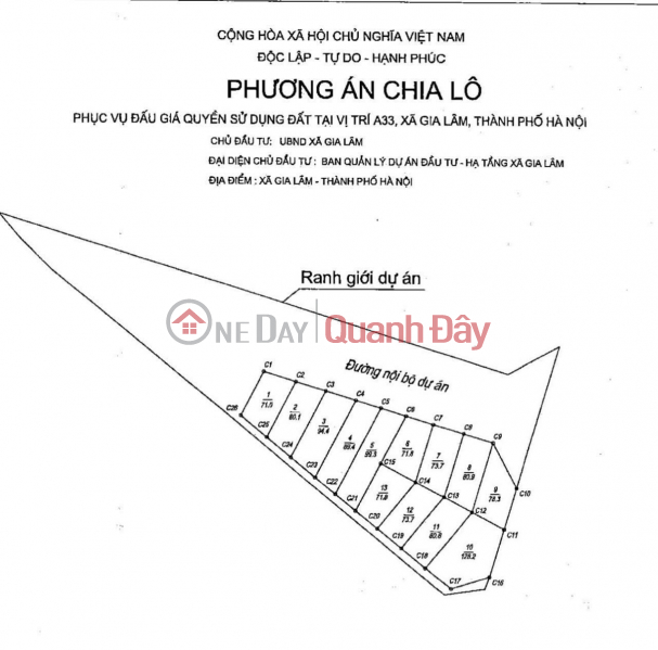 LAND FOR AUCTION IN VOI PHUC – GIA LAM, PRIME LOT 79-80M², 5M FRONTAGE, 11M WIDE ROAD WITH SIDEWALK Sales Listings