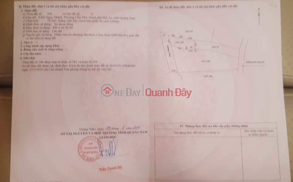 Property Search Vietnam | OneDay | Nhà ở | Niêm yết cho thuê, Đất Chính Chủ Giá Cực Rẻ - Vị Trí Đẹp TP Hội An - Quảng Nam