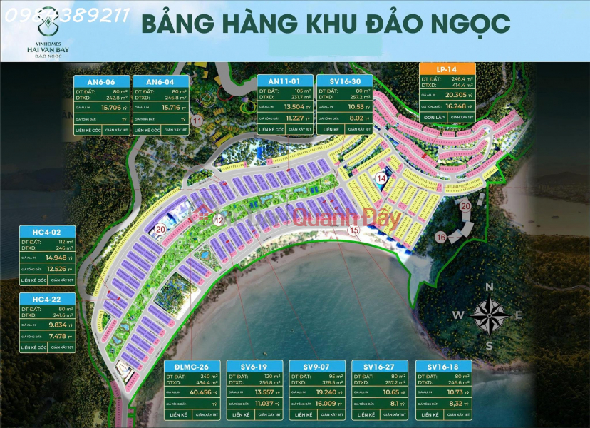 Bán biệt thự Đảo Ngọc, View Biển - Vinhomes Hải Vân Bay - Sổ Đỏ Lâu Dài, giá CĐT Niêm yết bán