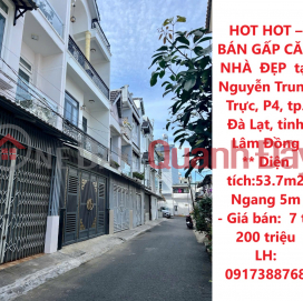 HOT HOT – URGENTLY SELLING A BEAUTIFUL HOUSE at Nguyen Trung Truc, Ward 4, Da Lat city, Lam Dong province _0