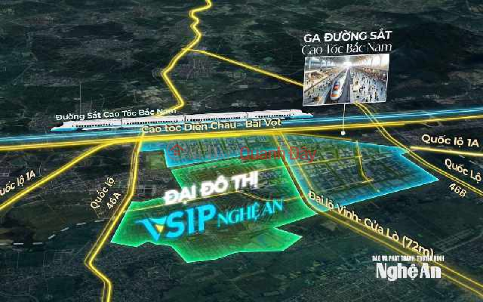 Corner plot for sale on the orchid business street in Visip, Nghe An. Sales Listings