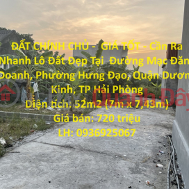PRIME LAND FOR OWNER - GOOD PRICE - Need To Get A Beautiful Land Plot Quickly In Hung Dao Ward, Duong Kinh, Hai Phong _0