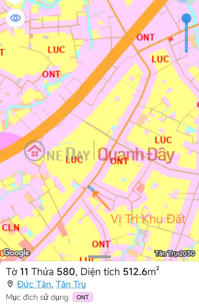 Urgent sale at low price of Tan Tru land with two frontages near Highway 50B for 2.5 billion Vietnam Sales, ₫ 2.5 Billion