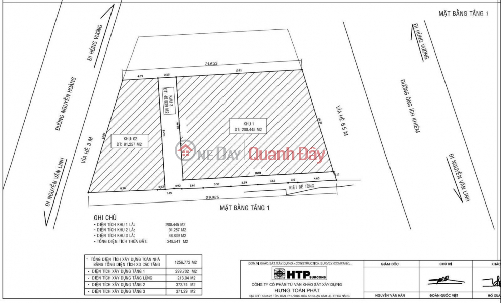 Owner selling a building with two street frontages on Ong Ich Khiem and Nguyen Hoang streets, in the heart of Da Nang city. Sales Listings