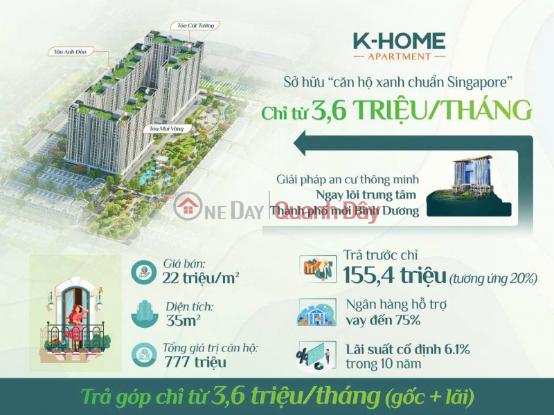 Green Living Standard Apartment At K-Home New City From 777 Million New City Binh Duong, Vietnam, Sales, đ 777 Million