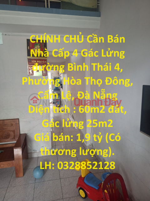 OWNER For Sale, Level 4 House, Mezzanine, Binh Thai 4 Street, Hoa Tho Dong Ward, Cam Le, Da Nang _0