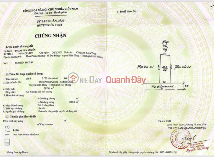 2.x million\\/m2 - 207m2 Dai Dong Kien Thuy Zalo 0567222555 Sales Listings