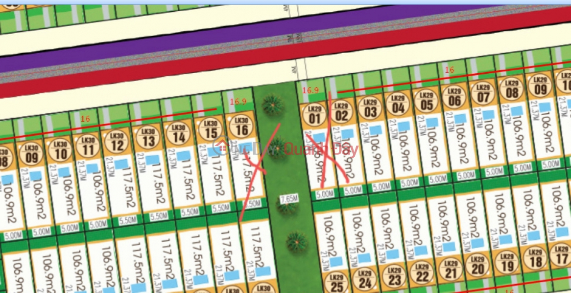 Selling adjacent lot with split slit of Viet Han Urban Area project dt:106m mt:5m road surface 14m with book price 2.3 billion with fortune | Vietnam Sales | đ 2.3 Billion