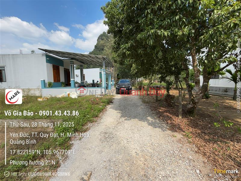 Looking for a new owner for a beautiful plot of land in Yen Thang Village, Yen Hoa Commune, Minh Hoa District. Sales Listings