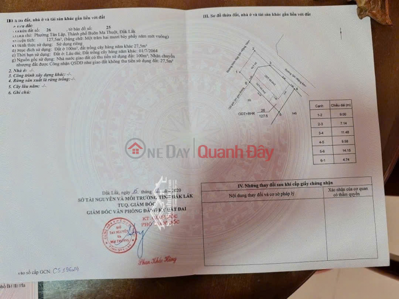 Property Search Vietnam | OneDay | Nhà ở | Niêm yết bán, ĐẤT ĐẸP – GIÁ TỐT – CẦN BÁN ĐẤT TẶNG NHÀ 2 MẶT TIỀN tại Phường Tân Lập, Buôn Ma Thuột, Đắk Lắk