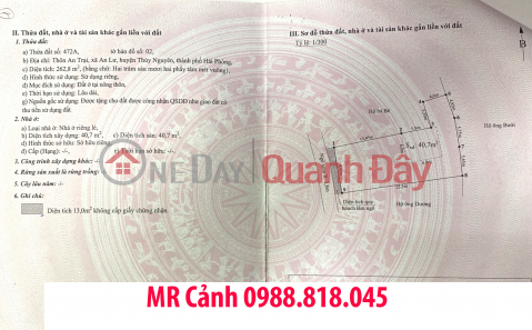 Phát mại 263m2 đất cạnh KCN VSHIP, THỦY NGUYÊN, HẢI PHÒNG _0