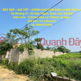 BEAUTIFUL LAND - GOOD PRICE - OWNER NEEDS TO SELL Residential Land Lot In Hoa Thach, Quoc Oai, Hanoi _0