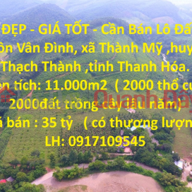 BEAUTIFUL LAND - GOOD PRICE - Land Lot For Sale In Thanh My Commune, Thach Thanh District, Thanh Hoa Province _0
