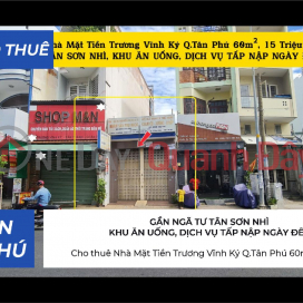 House for rent on Truong Vinh Ky Street, Tan Phu District, 60m², 15 million VND. _0