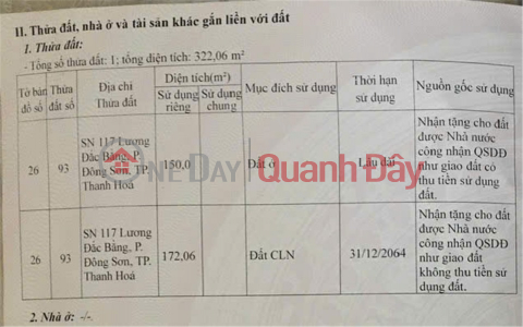 ĐẤT ĐẸP- GIÁ TỐT BÁN NHANH LÔ ĐẤT ĐẦU TƯ LÀ SINH LỜI TẠI TP Thanh Hóa, tỉnh Thanh Hóa _0