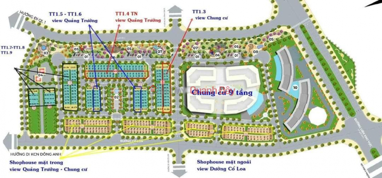 đ 10,5 tỷ | BÁN CĂN LIỀN KỀ 70M2 DỰ ÁN CALYX 319 BỘ QUỐC PHÒNG - VIEW QUẢNG TRƯỜNG CHỈ 10.X TỶ