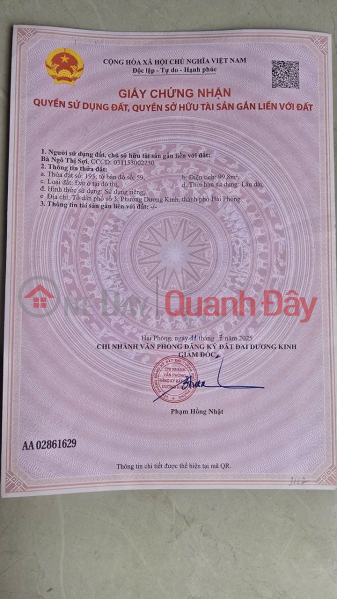 Property Search Vietnam | OneDay | Nhà ở | Niêm yết bán, SIÊU PHẨM ĐẤT NỀN TẠI HẢI THÀNH 2 - DƯƠNG KINH - MẶT ĐƯỜNG THÔNG 7,5M