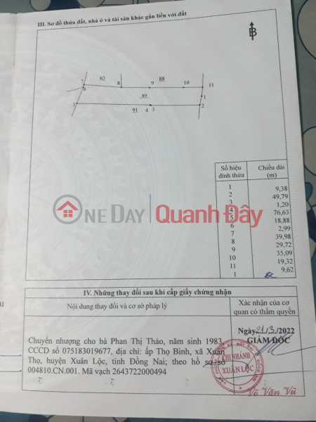 Property Search Vietnam | OneDay | Nhà ở | Niêm yết bán, GIÁ TỐT - CHỐT LIỀN - Đất Chính Chủ Vị Trí Đẹp Tại Xuân Lộc, Đồng Nai