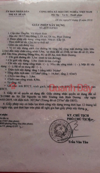 HOUSE FOR SALE NEAR DONG HOA MARKET - DI AN Vietnam | Sales đ 3.2 Billion